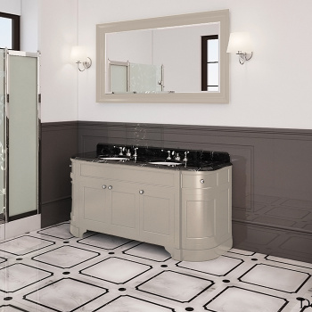 Тумба под раковину Devon&Devon Double Season 180х56х84.5 с мраморной столешницей warm grey / nero marquinha EFSEASONWGNE1800