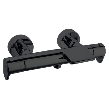 Смеситель термостатический Ramonsoler Alexia для ванны с каскадным изливом чёрный 363901SNM