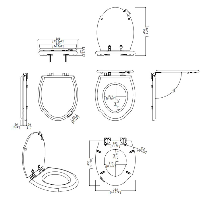Сиденье для унитаза из мдф Devon&Devon Westminster черный полу глянцевый/петли хром микролифт, deep black 2IBSEBLWESCR