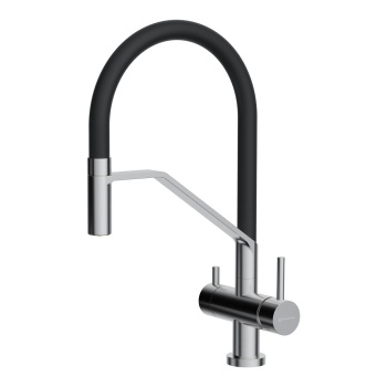 Смеситель для кухни Omoikiri Akeno BN-BL нержавеющая сталь/черный 4994544
