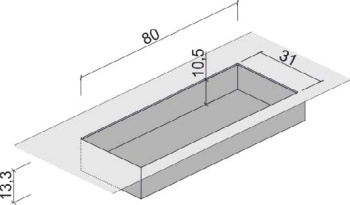 Раковина Brenta Jetta 79.5х31 см из керамогранита встраиваемая снизу (интегрированная) JET033.79