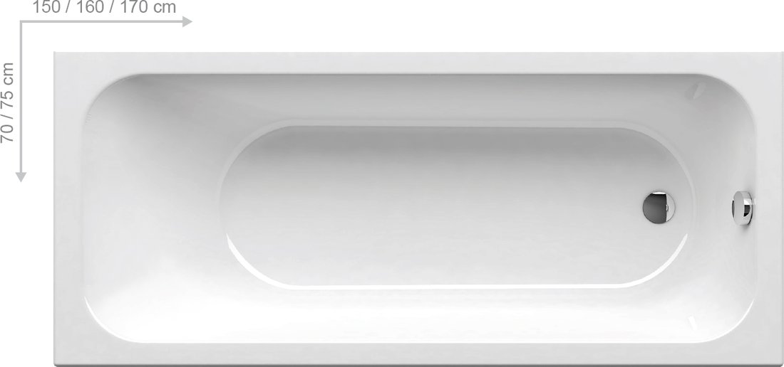 Акриловая ванна Ravak Chrome 150x70 C721300000