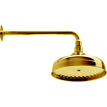 Верхний душ Cisal Shower D210мм, L270, для настенного крепления, золото DS01340024