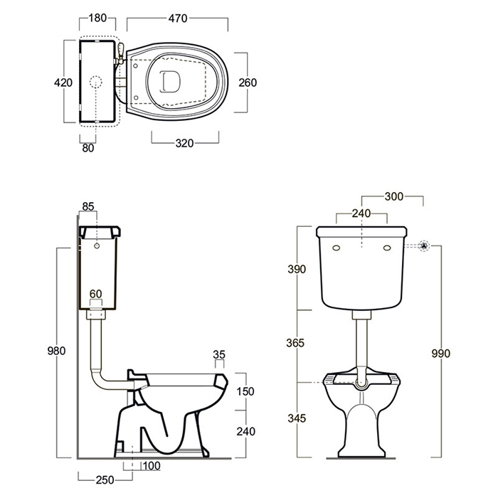 Бачок для унитаза Simas Arcade AR812B bia front flush подвесной белый