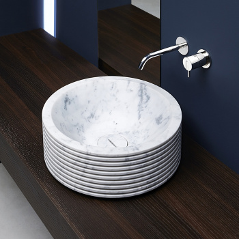 Раковина Antonio Lupi Introverso 45х45, без отв., Marmo Carrara А0002423685