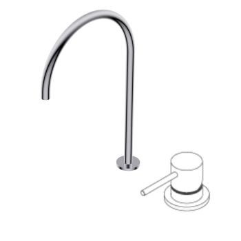 Излив для раковины Ritmonio Diametro35 S настольный брашированный хром PR52CM212IX