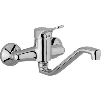 Смеситель для кухни Cisal Kitchen однорычажный, настенный, с поворотным изливом 285 мм, хром FU00043021
