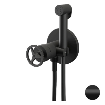 Смеситель с гигиеническим душем Remer Chrono черный матовый CH65WNO