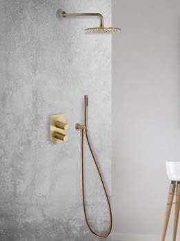 Душевая лейка Ramonsoler прямоугольная 1 режим латунь золотой 4716MROC