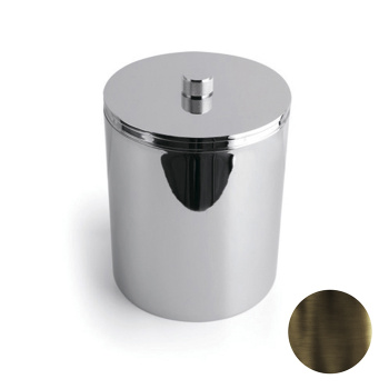 Ведро мусорное с крышкой Bertocci Officina 01 200xh250, темная бронза 12775258800