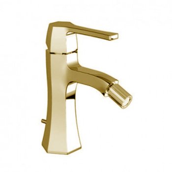 Смеситель для биде Cisal Cherie однорычажный, на 1 отверстие с донным клапаном, золото CE00055024 Акция