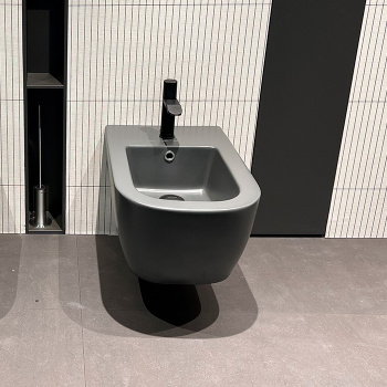 Биде подвесное Antonio Lupi Komodo 54х36х26см., 1 отв., GRIGIO VESUVIO А0002479615