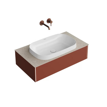 Тумба MAGICA подвесная Kerama Marazzi 90 1 ящик, венецианский красный матовый MA.90.1\VR.M