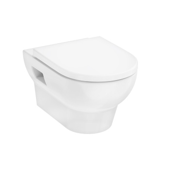 Унитаз подвесной Hansgrohe GladeLake S 60201450 с сиденьем и фиксатором крышки, белый