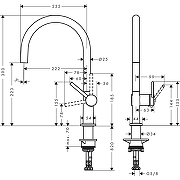 Смеситель для кухни Hansgrohe Talis M54 72804000, хром
