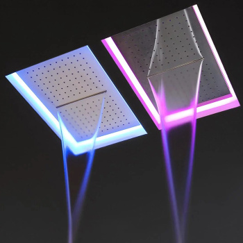 Встраиваемый верхний душ Antonio Lupi Meteo 52x35x11, с LED подсветкой, зеркальная сталь А0002423718