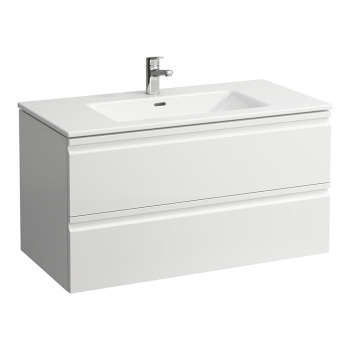 LAUFEN PRO S шкафчик под раковину, 1000х500х545 мм, с раковиной Slim 1000 мм, 2 ящика, включает в комплект органайзер для ящика, белый матовый