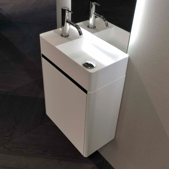Комплект мебели Antonio Lupi Simplo 45х25хh50, с раковиной, с 1 дверцей SX, белый goffrato А0002424216