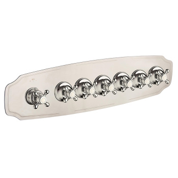 Внешняя часть горизонтальная для термостатического смесителя Carimali Colonial с 6-ю независимыми выходами хром 21064EST/O-CR