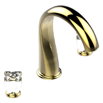 Смеситель на борт ванны THG Petale De Cristal Clair U6A-F01-25SG полированное золото