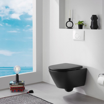 Чаша подвесного унитаза D-neo Duravit 2577098900 антрацит матовый