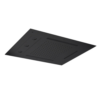 Встраиваемый верхний душ Almar 48х63, 3 типа струи, хромотерапия, черный матовый E044190.MB