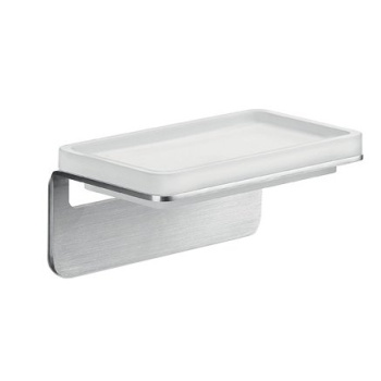 Мыльница подвесная Colombo Over матовая сталь/матовое стекло B7001.SS-VAN