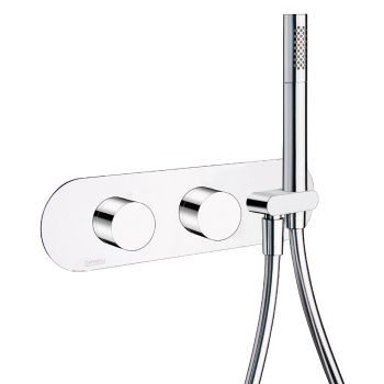Внешняя часть Скрытый горизонтальный прогрессивный смеситель c держ для душа держателем Carimali Iltondo 3 выхода 21938EST/A-CR