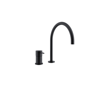 Смеситель для раковины Ramonsoler Odisea однорычажный на 2 отверстия чёрный 394702NM