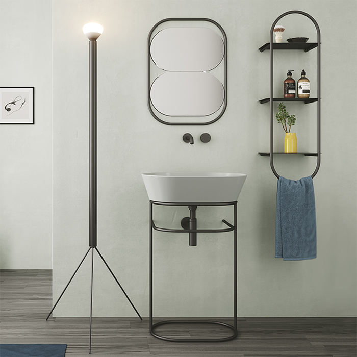 Консоль под раковину напольная Simas Wave WASA02 nero matt 50х75 см черный