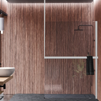 Рама для душевого ограждения Novellini Kuadra H 1600х3000, с свободным входом, правая, с креплением к потолку, с полотенцедержателем, бел мат R80KUFRESOFD-U 160/300