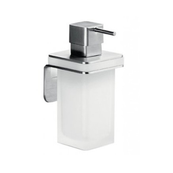 Дозатор для жидкого мыла Colombo Over подвесной, матовая сталь/матовое стекло B9328.SS-VAN