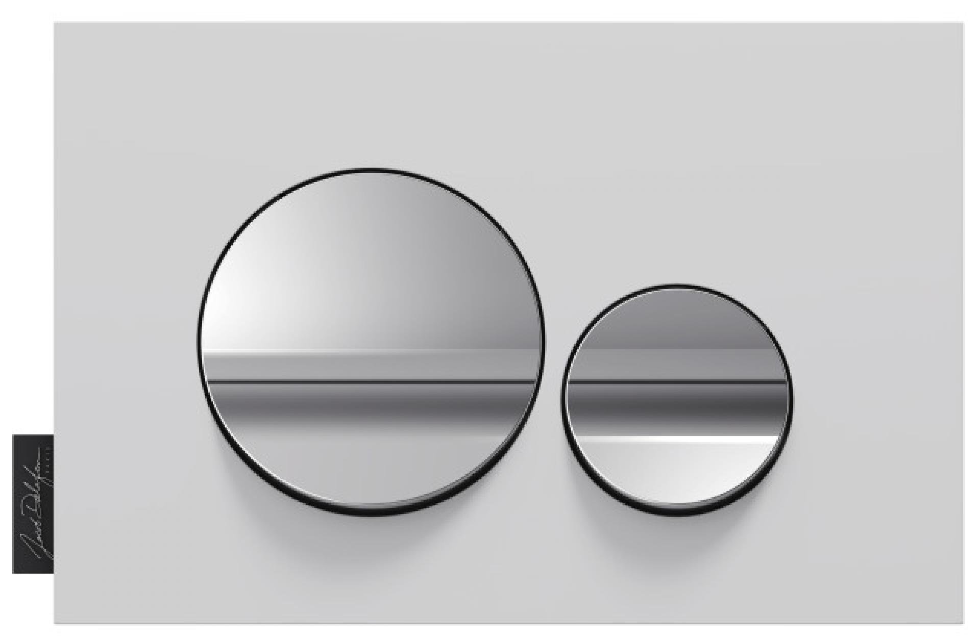 Кнопка смыва Jacob Delafon E20859-CP-MWH матовый белый и хром глянцевый