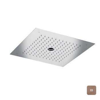 Встраиваемый верхний душ Almar 38х38, 2 типа струи, медь брашированная pvd E044258.CO