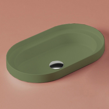 Раковина встраиваемая Artceram Fuori Scala 60х35, verde salvia TFL033 44 00