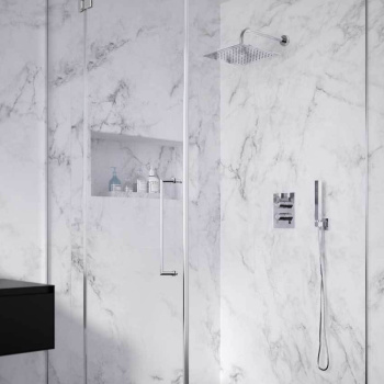 Смеситель для душа Ramonsoler Blautherm встраиваемый термостатический с тропическим и ручным душем 948712RK250