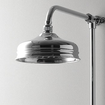 Душ верхний Devon&Devon 13см с наружней трубой для термостата MARM74 и ручного душа MARK618 хром MARK318CR