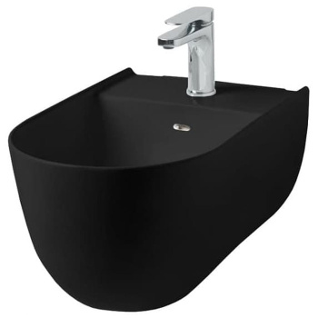 Биде подвесное Artceram THE ONE 52х35, с креплениями, с 1 отв под смеситель. черный матовый THB001 17 00 nero matt *1