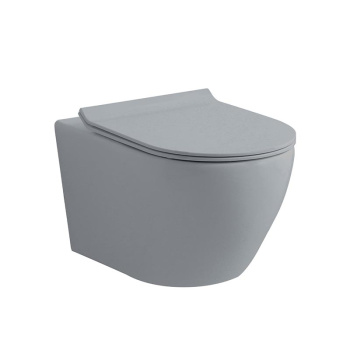 Унитаз подвесной NEMO  Унитаз подвесной серый матовый TORNADO 530360360 TORNADO смыв сиденьем Soft close 882-2YG