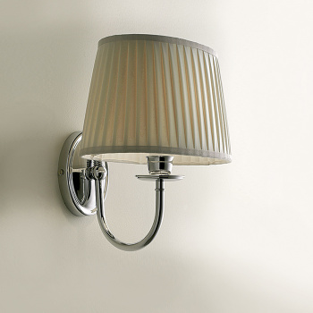 Светильник настенный с абажуром Devon&Devon Jasmine 260х150cм IP20 фурнитура, хром DEJASMINE3CR