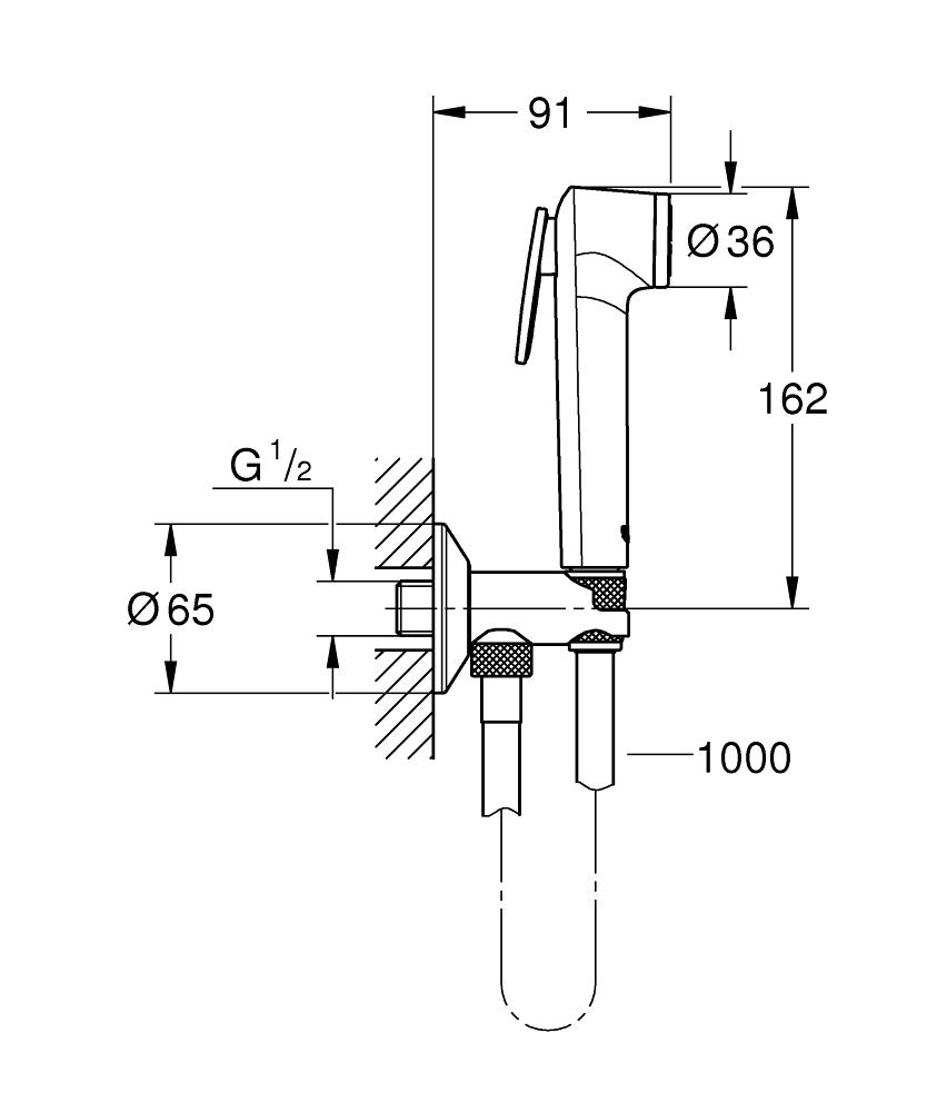 Гигиенический душ Grohe BauClassic 124902