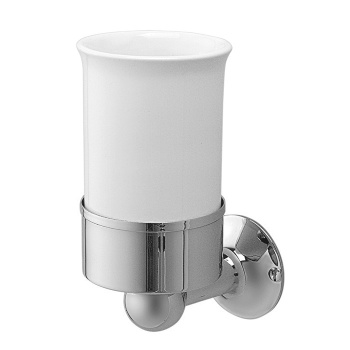 Стакан с настенным держателем Devon&Devon New York керамика/хром NY103CR