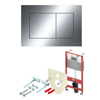Комплект инсталляции с панелью смыва Tece Tecebase N500412 хром