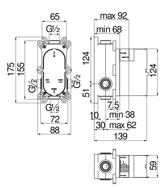 Смеситель для ванны Nobili WE81100 черный