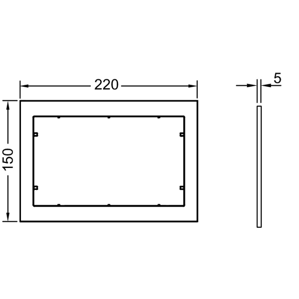 Рамка для монтажа кнопки Tece Tecenow 9240415 черный