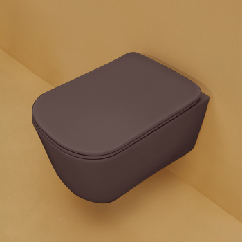 Унитаз подвесной Kerasan Tribeca 55 511475 c креплением WB9N, Borgogna matt