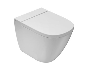 Унитаз напольный Globo Stockholm приставной размер 51 см крепление в комплекте цвет bi LA002BI