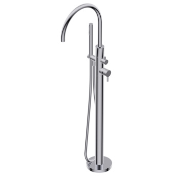 Смеситель для ванны Ritmonio Diametro35 S напольный брашированный хром PR52DB202IX