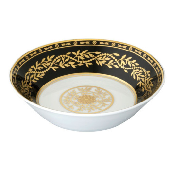 Блюдо керамическое THG Marquise Noir Decor Or A7F-A02-4615 белый