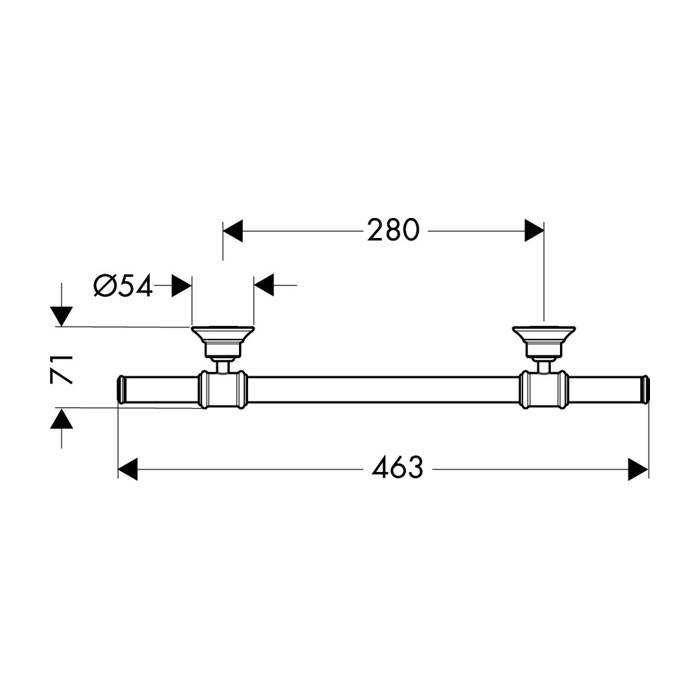 Axor Montreux Поручень подвесной, цвет: шлиф.никель 42030820
